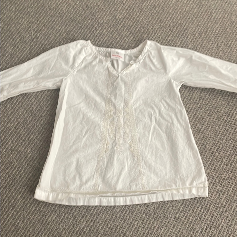 Hannah Anderson White Long Sleeve Top